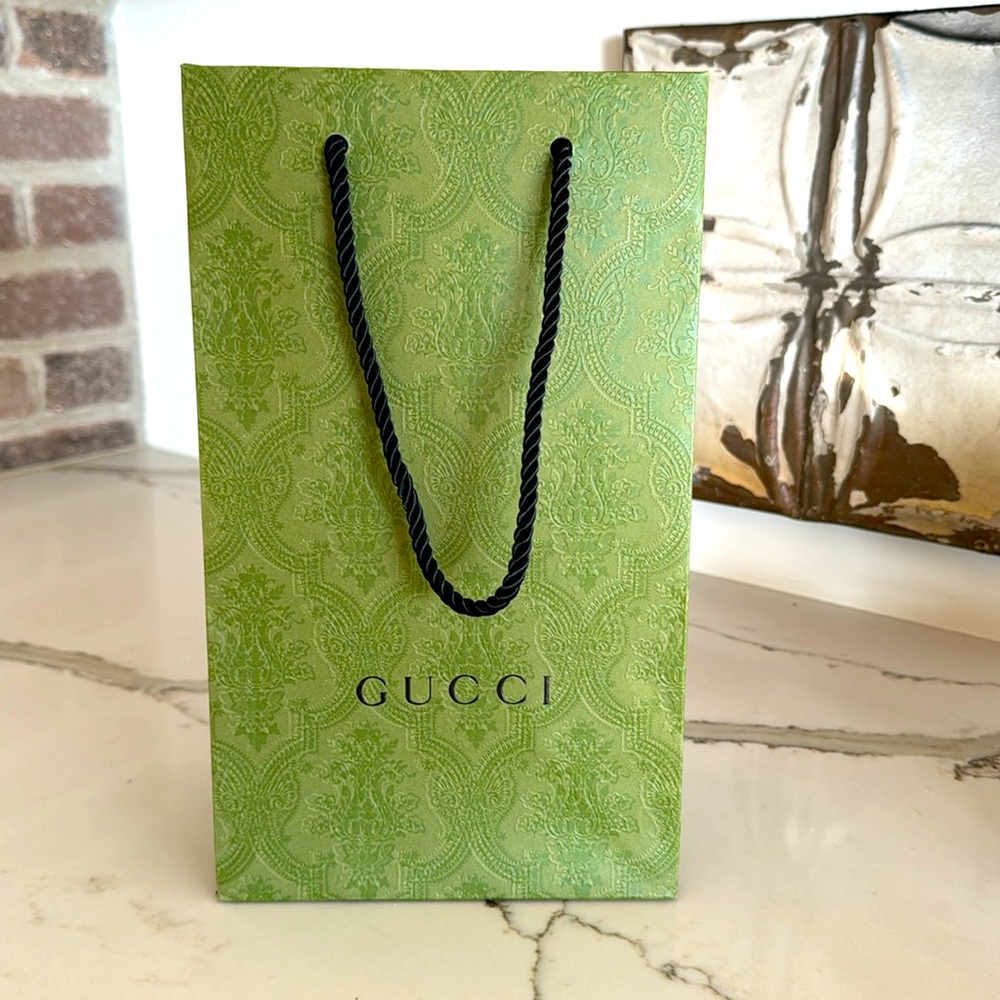 Authentic Gucci Gift Bag Limited Edition Green Excellent Condition